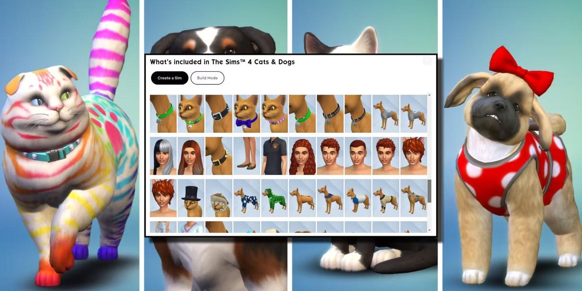 Уникальные аксессуары для питомцев в игре. Фото: The Sims 4