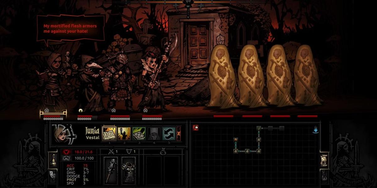 Ролевая игра для отряда с одним оружием для каждого класса. Фото: Darkest Dungeon