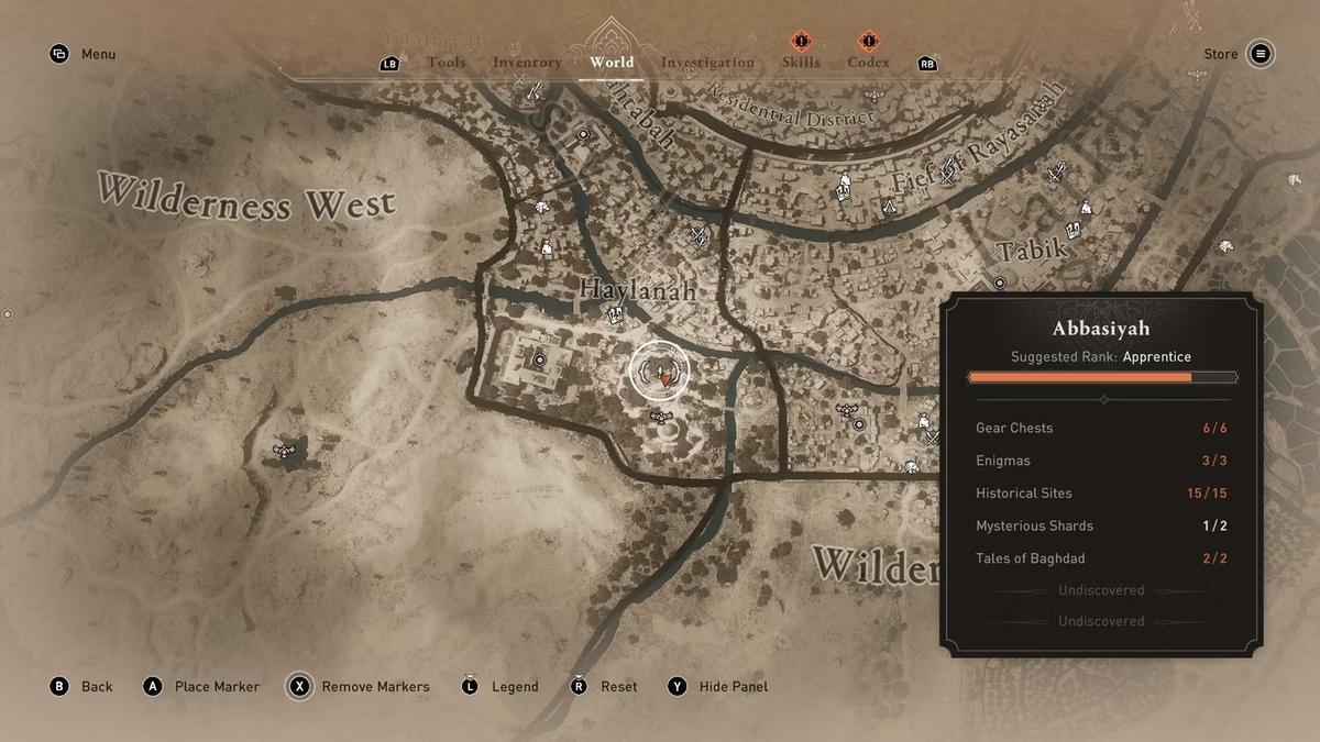 Карта и пруд. Фото: Assassin's Creed Mirage