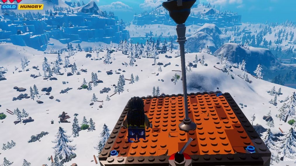 Полеты во время игрового процесса. Фото: LEGO Fortnite