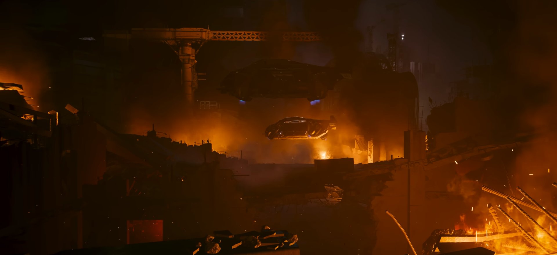 Разрушенный мир в Cyberpunk: Phantom Liberty. Фото: Cyberpunk 2077