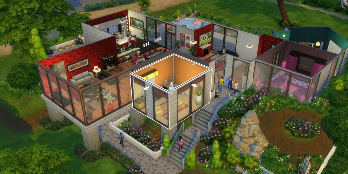 Каждая комната окрашена в свой цвет. Фото: The Sims 4