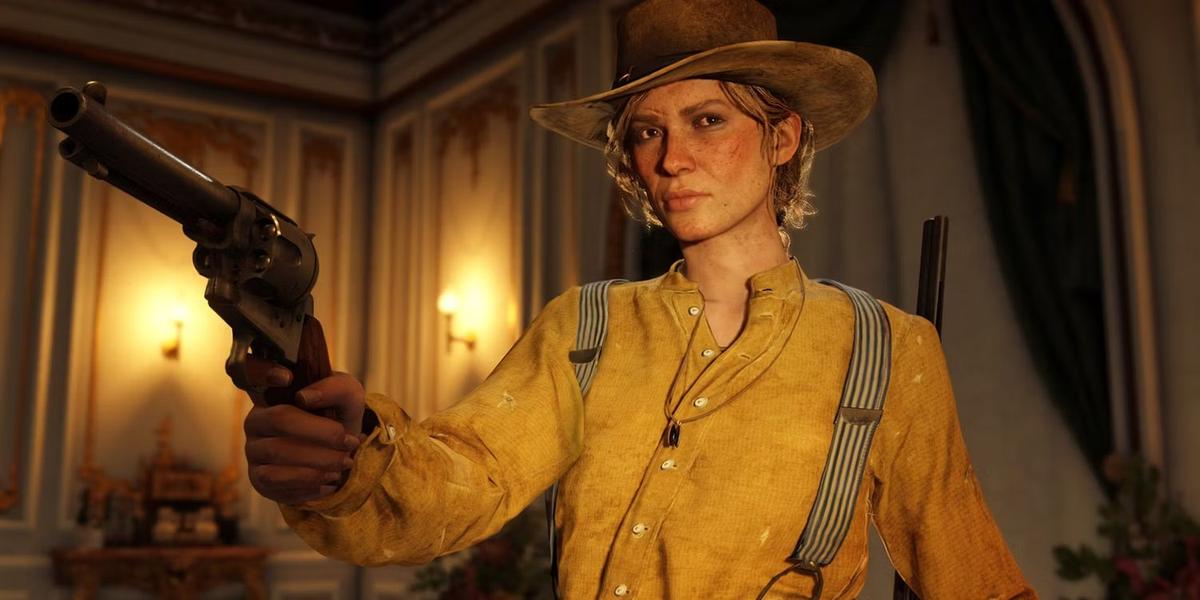 Заметно преображается из безутешной вдовы в безжалостного стрелка. Фото: Red Dead Redemption 2