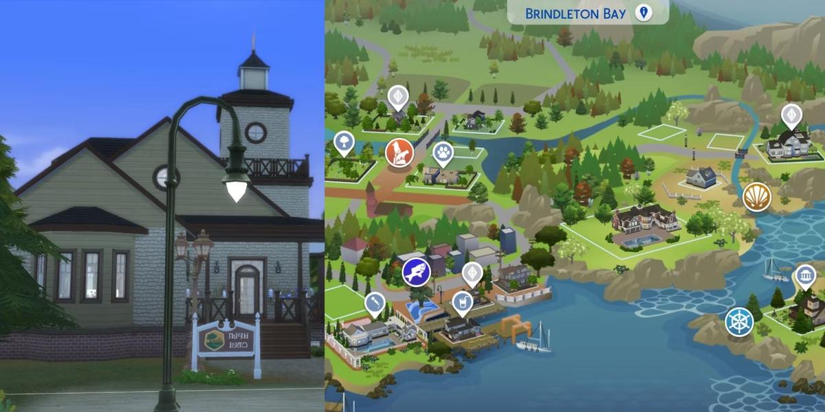 Живописный прибрежный городок с пушистыми друзьями. Фото: The Sims 4
