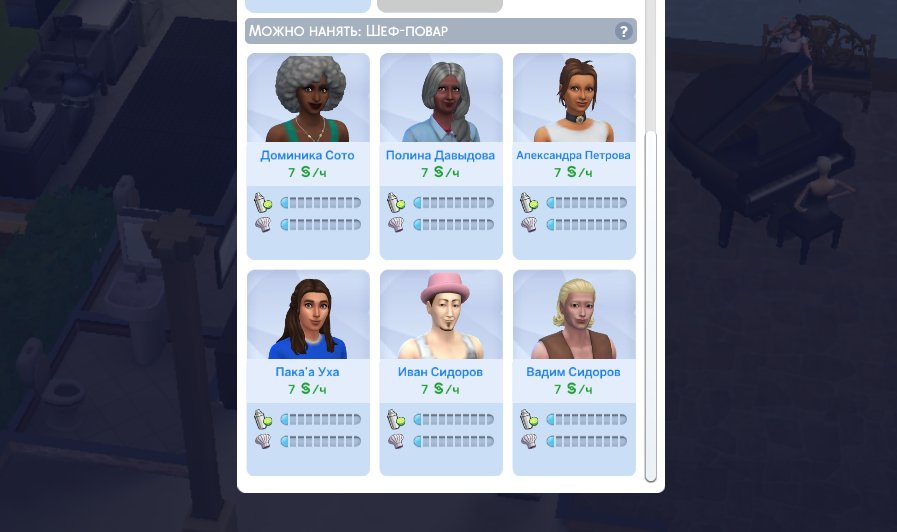 Šéfkuchař. Foto: The Sims 4