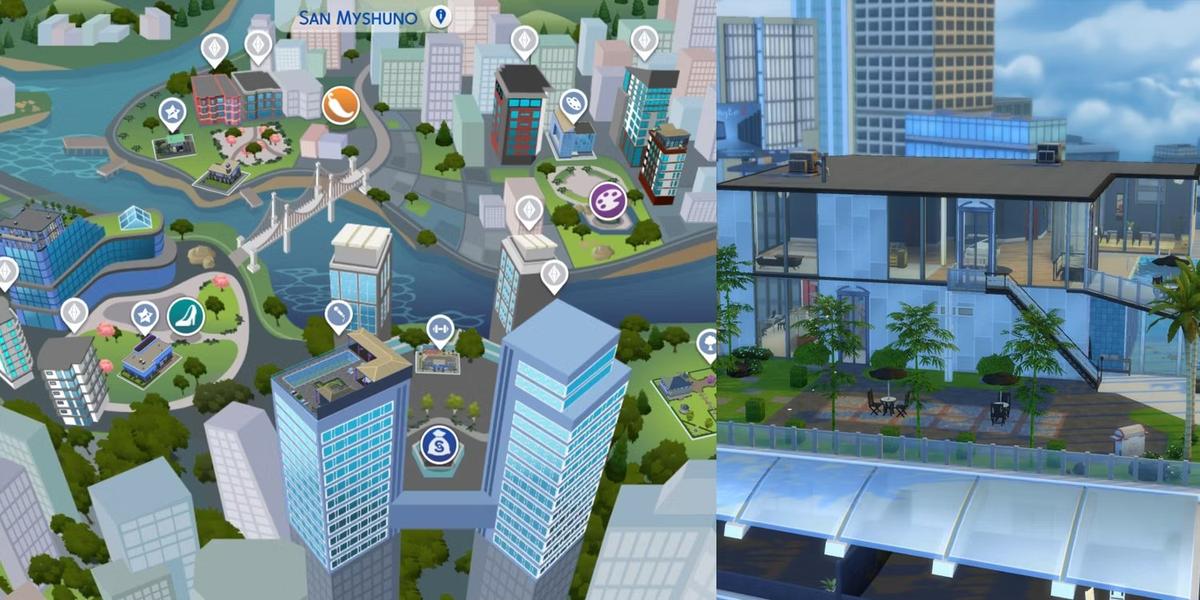 Современные города и пентхаусы. Фото: The Sims 4