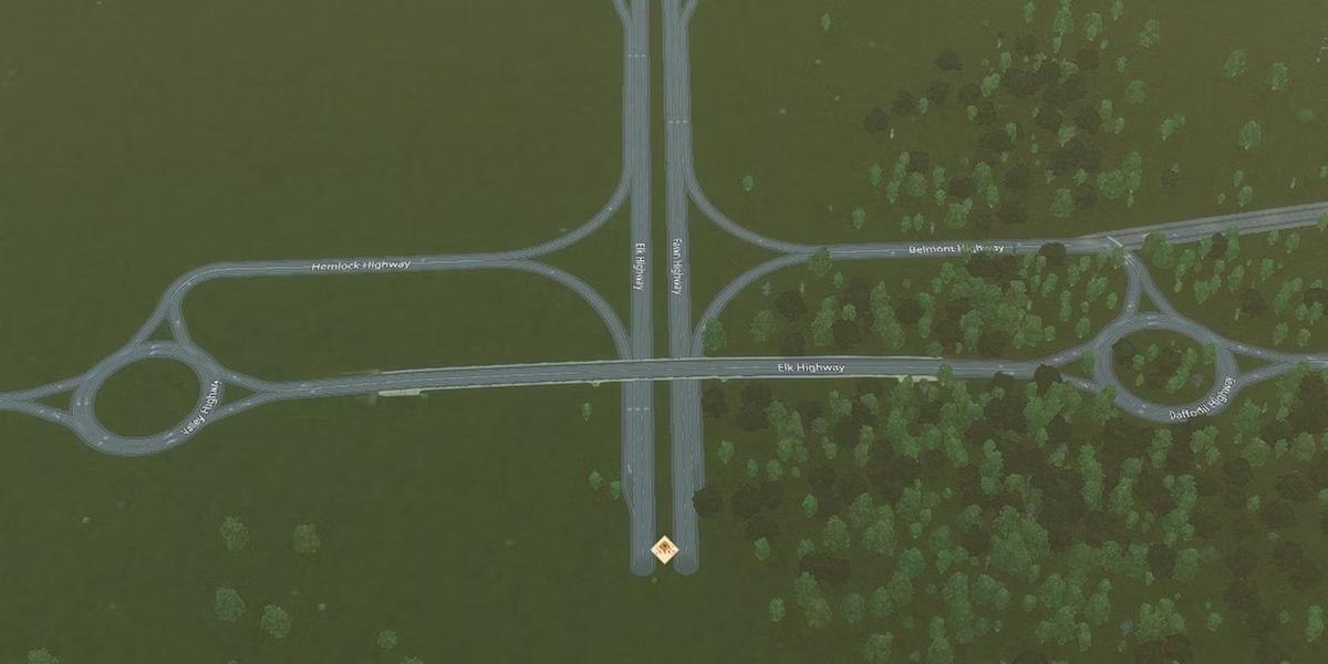 Dumbell Interchange. Фото: Cities: Skylines 2