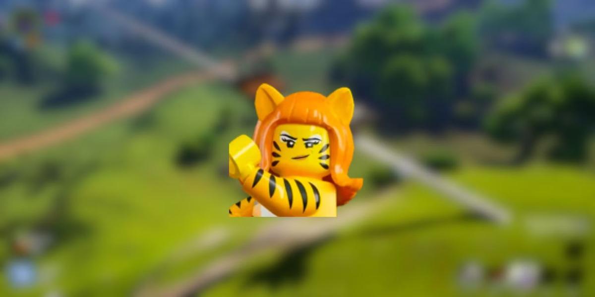 NPC в стиле полосатой кошки. Фото: LEGO Fortnite