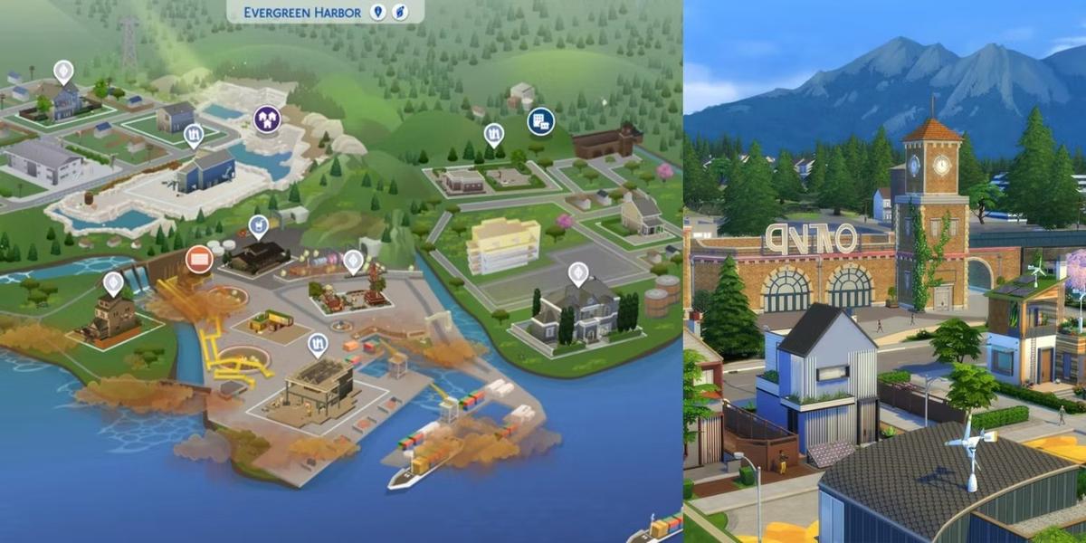 Экологически чистые города и промышленная архитектура. Фото: The Sims 4