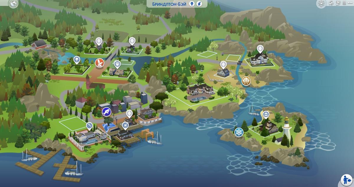 Жилой город Бриндлтон-Бэй. Фото: The Sims 4