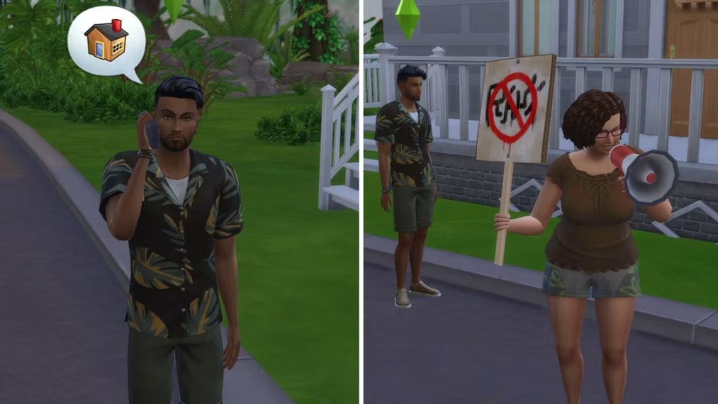 Stávkovat. Foto: The Sims 4