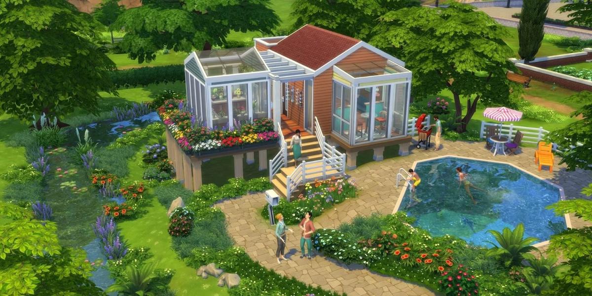 Дом с задним двором. Фото: The Sims 4
