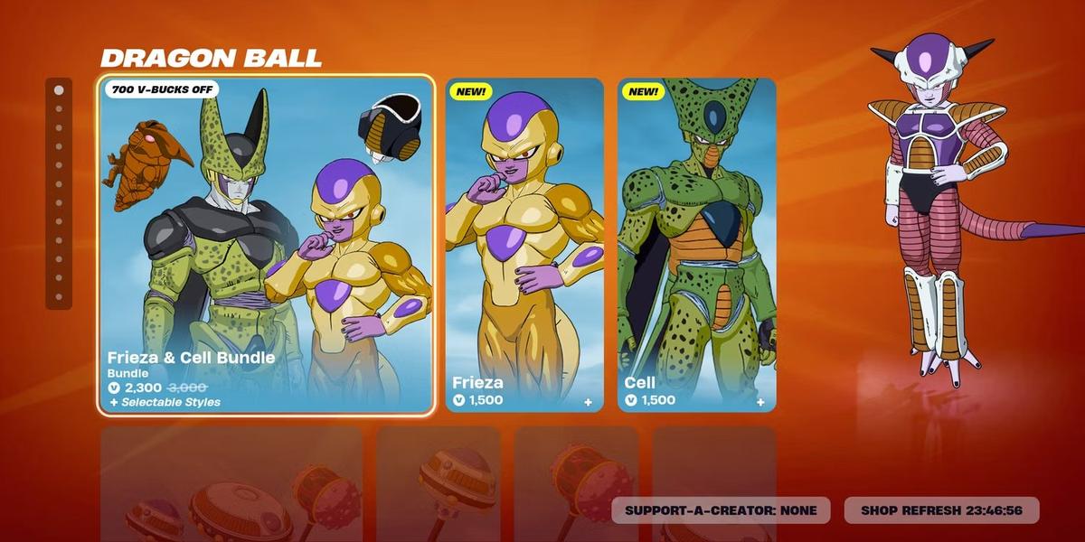 Frieza & Cell Bundle. Фото: Fortnite