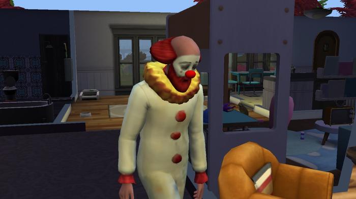 Грустный клоун. Фото: The Sims 4