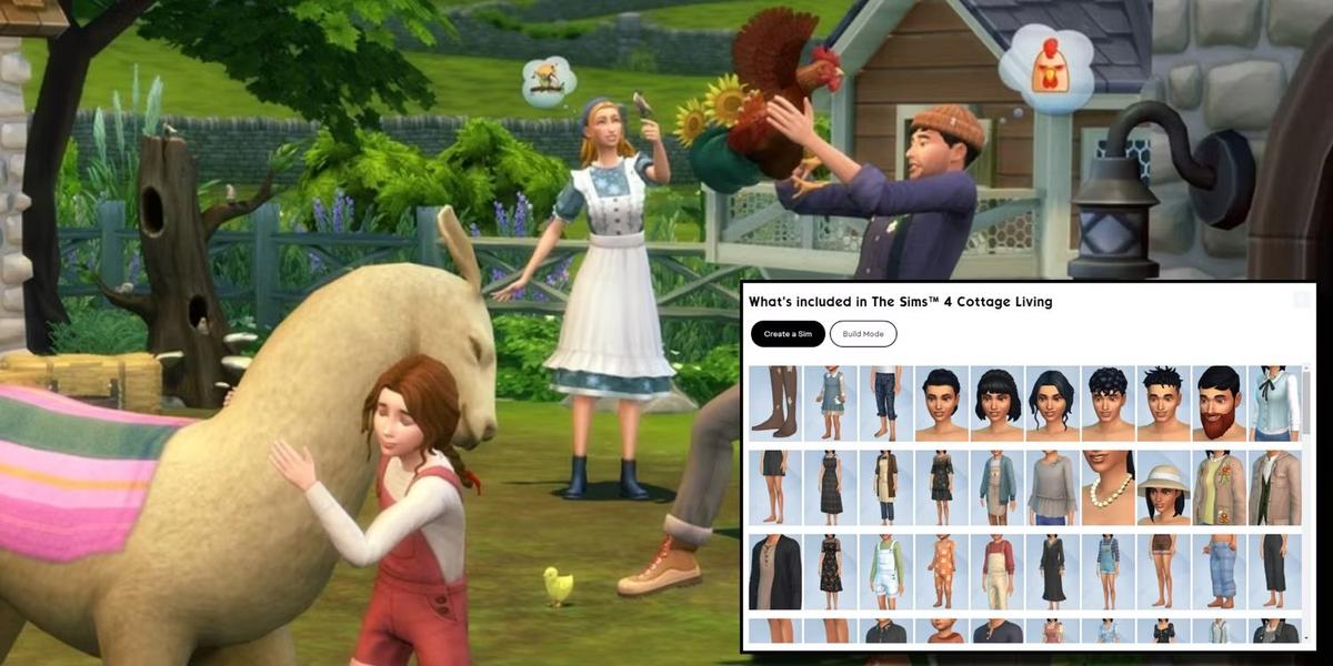 Деревенская жизнь в коттеджах в деревне. Фото: The Sims 4