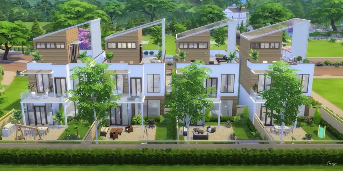 Четыре дома. Фото: The Sims 4