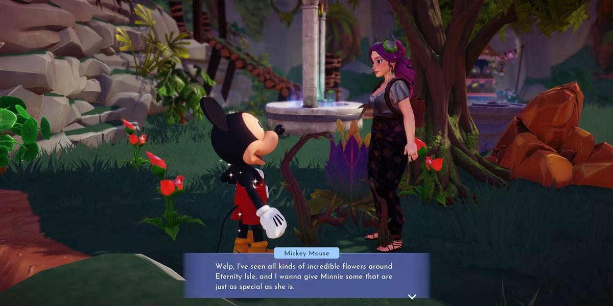 Встреча с героем из мультфильма в игре Disney Dreamlight Valley. Фото: Disney Dreamlight Valley