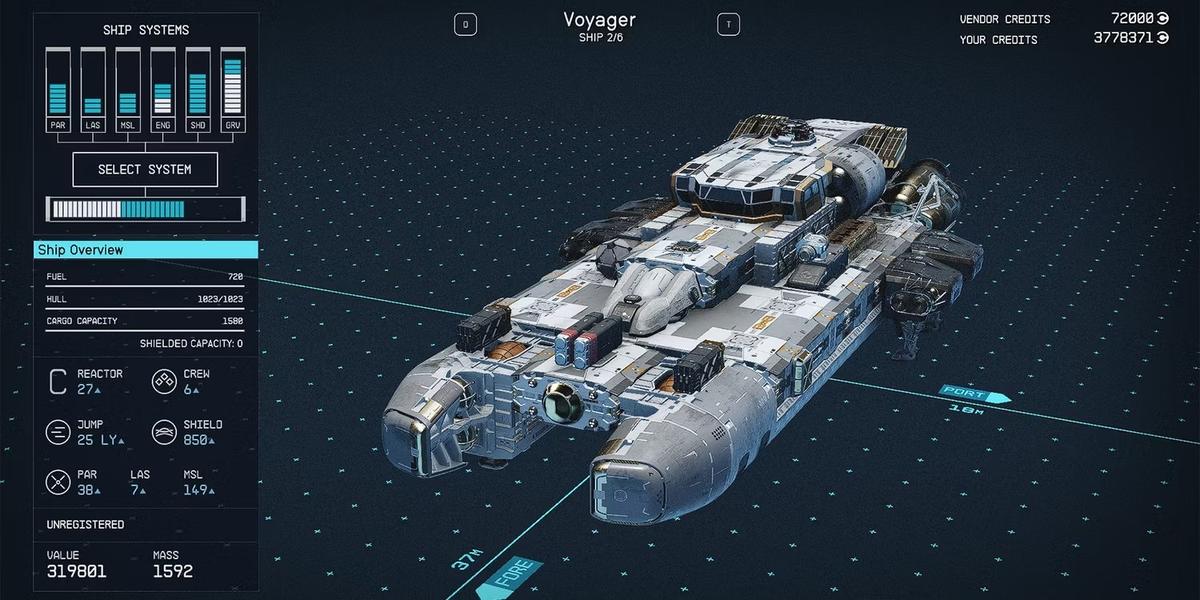Космическое судно — Voyager. Фото: Starfield