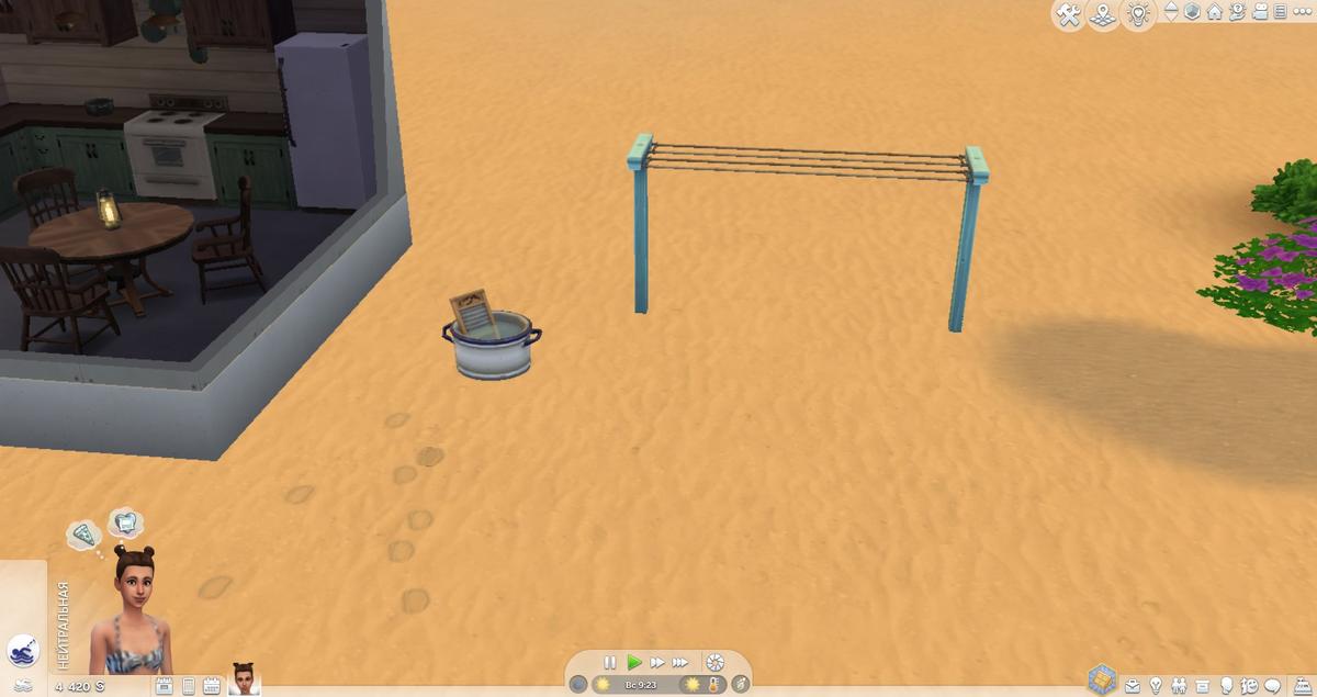 Mytí v přírodě. Foto: The Sims 4