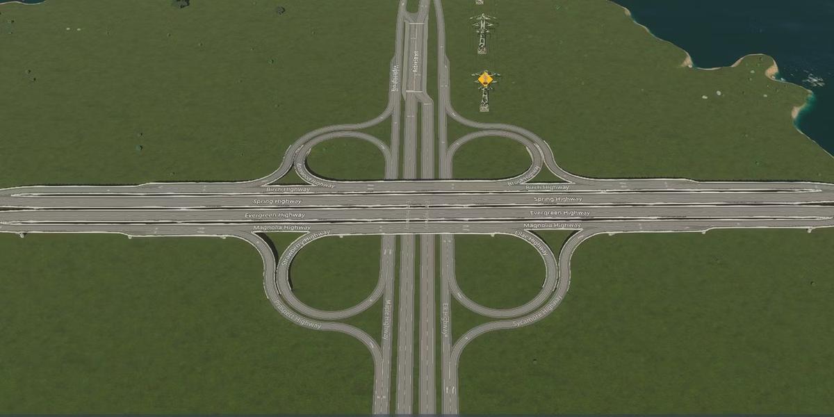 Cloverleaf. Фото: Cities: Skylines 2